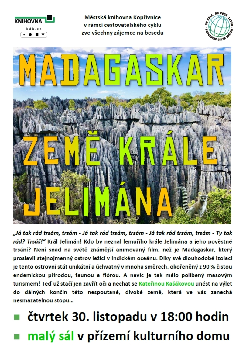 PŘEDNÁŠKA: Madagaskar - Země krále Jelimána