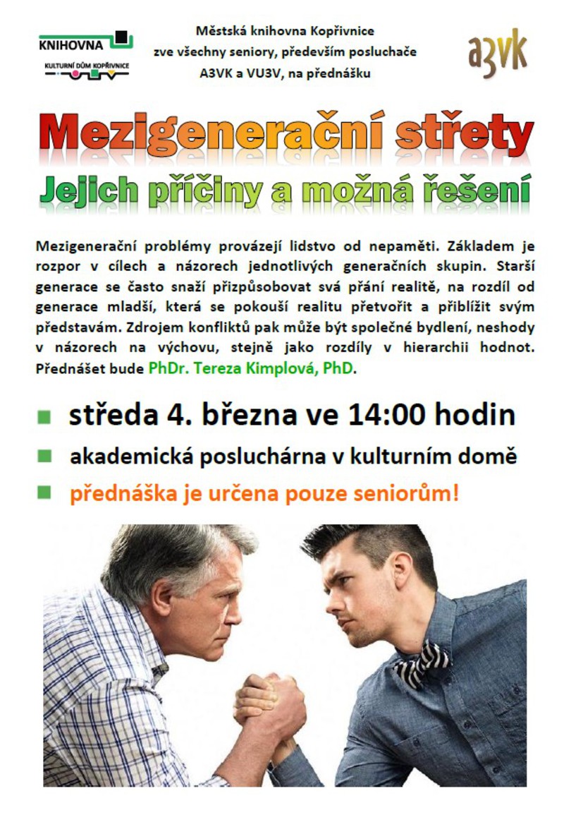 PŘEDNÁŠKA: Mezigenerační střety