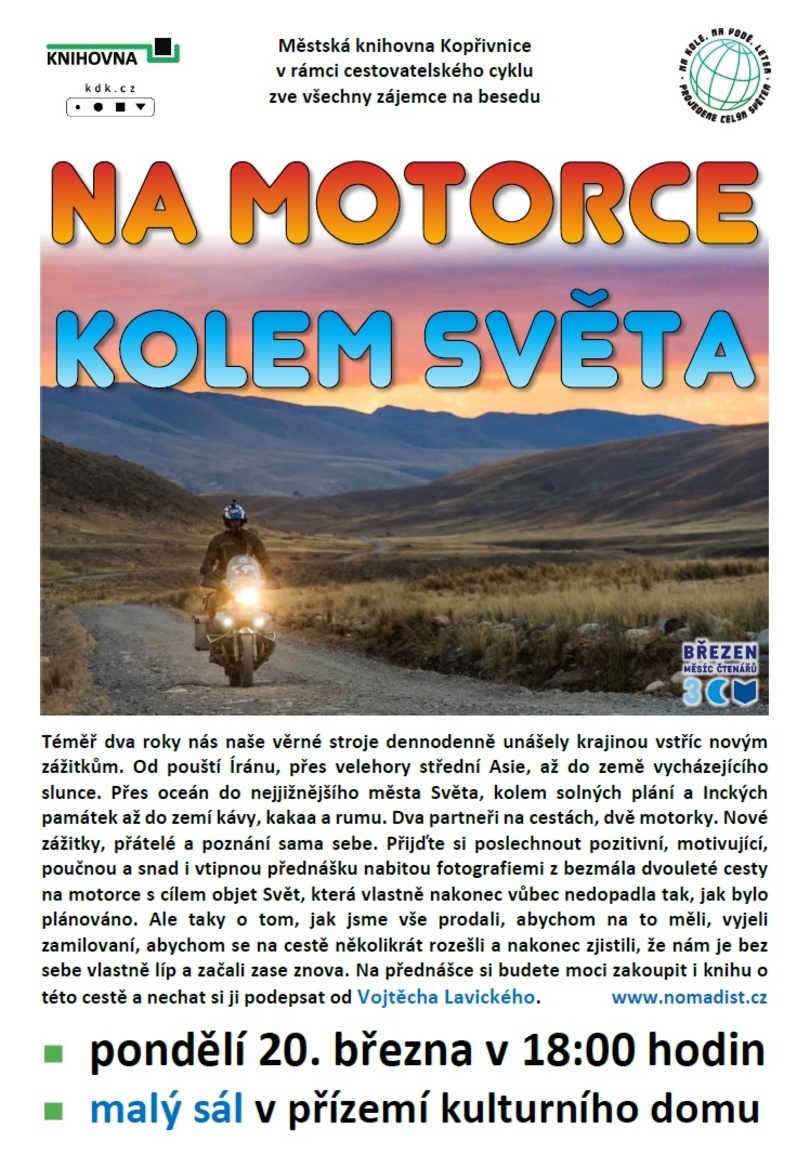 PŘEDNÁŠKA: Na motorce kolem Světa