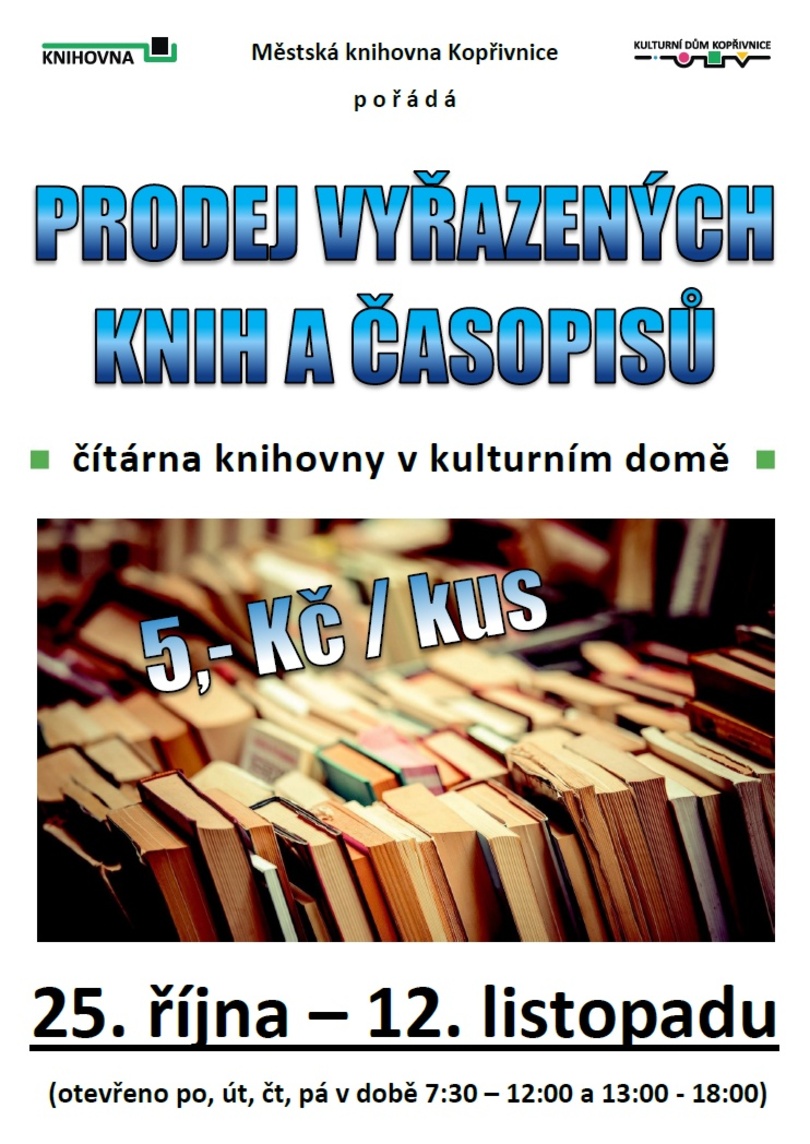 Prodej vyřazených knih a časopisů