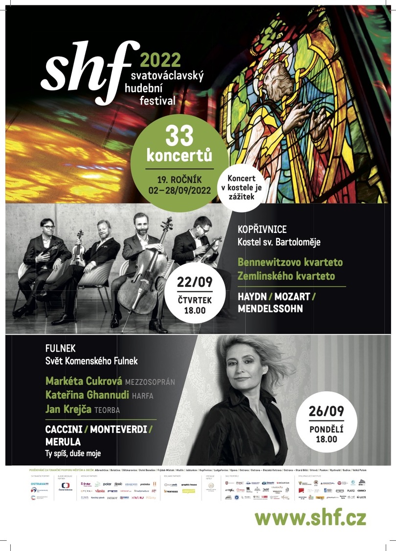 KONCERT: SVATOVÁCLAVSKÝ HUDEBNÍ FESTIVAL: BENNEWITZOVO A ZEMLINSKÉHO KVARTETO