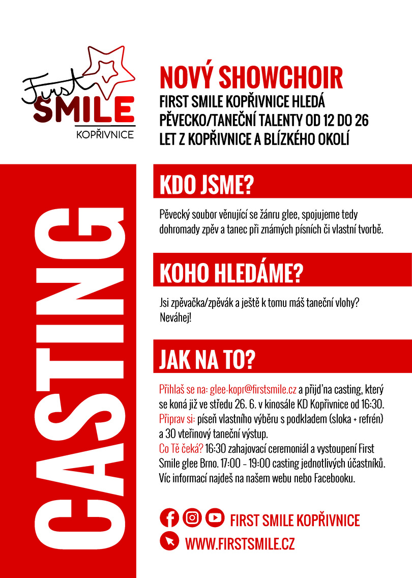 SOUTĚŽ: First Smile Kopřivnice - Casting