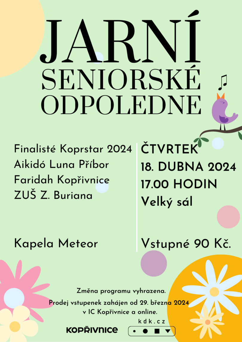 JARNÍ SENIORSKÉ ODPOLEDNE